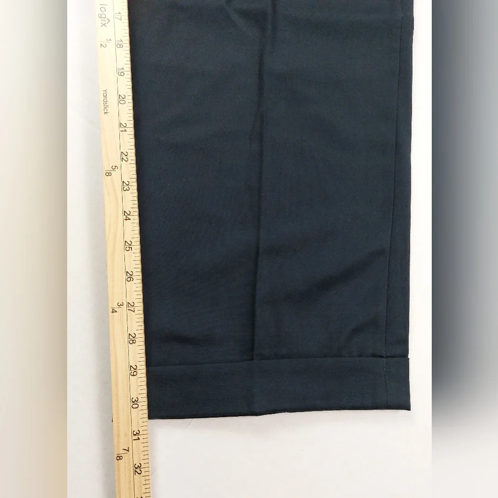 Eddie Bauer Ruston Fit Pants Mens 40x30.5 Tall Navy Blue Wool Relaxed Fit NWT